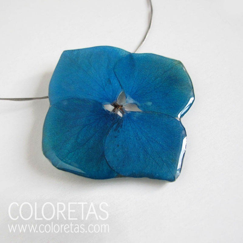 Hydrangea Pendant 1 Blue Flower