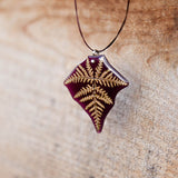 Garnet Fern Pendant