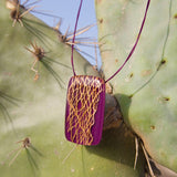 Prickly pear wood Pendant