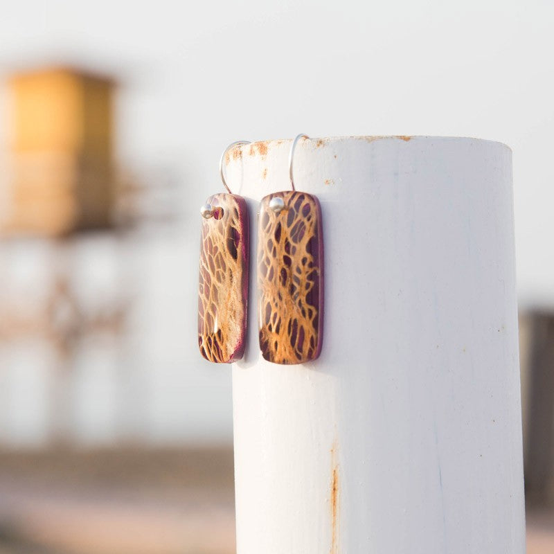 Pendientes largos Madera de Chumbera