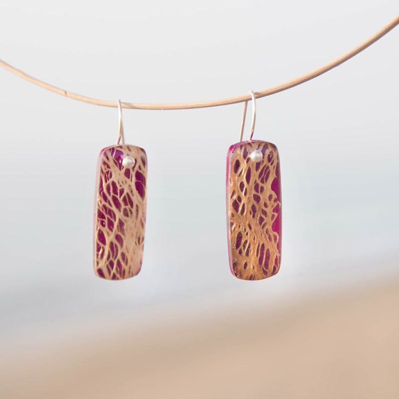 Pendientes largos Madera de Chumbera