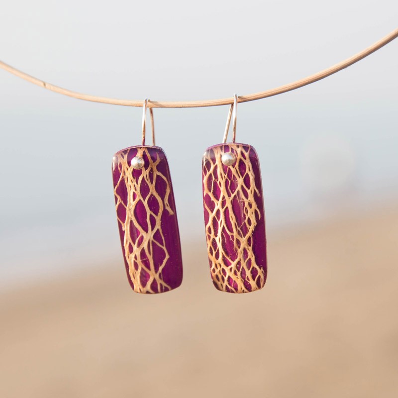 Pendientes largos Madera de Chumbera