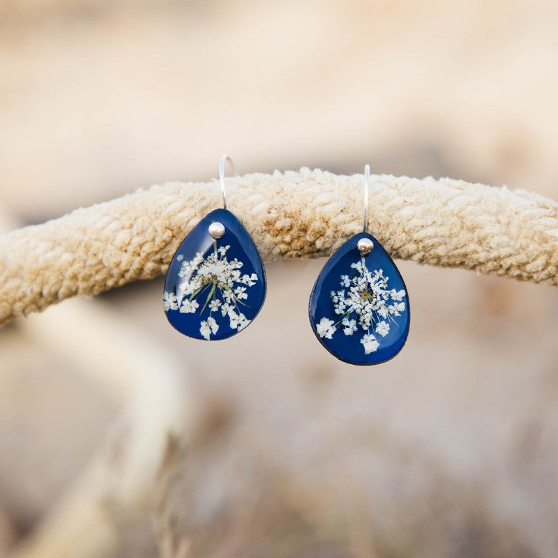 Pendientes Anis Azul Gancho