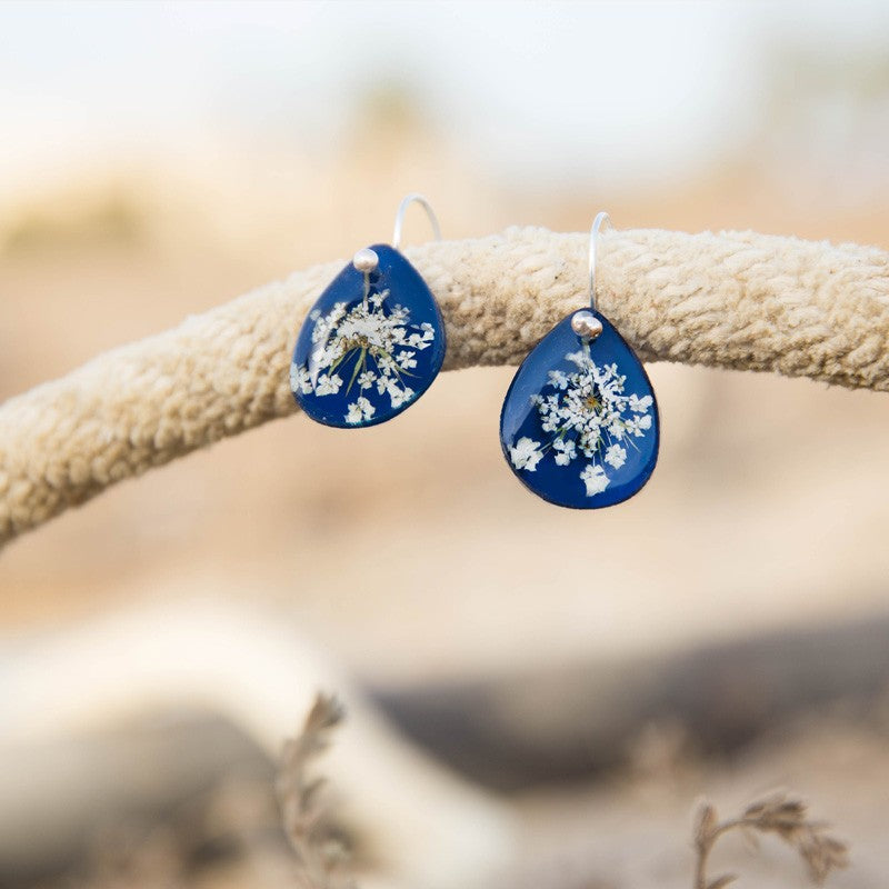 Pendientes Anis Azul Gancho