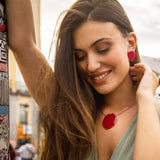 Pendientes Buganvillas de tuerca
