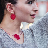 Bougainvillea hook earrings