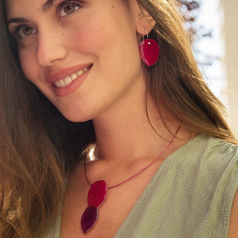 Pendientes buganvillas de gancho