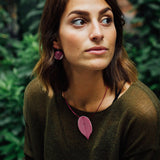 Fuchsia Leaf Pendant