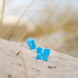 Anillo Hortensia azul plata