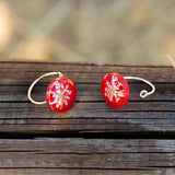 Adjustable red Anise flower ring