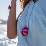Long Fuchsia Sea Urchin Pendant