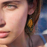 Pendientes de Mariposa Monarca ala superior