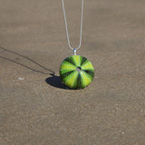 Long Green  sea urchin Pendant