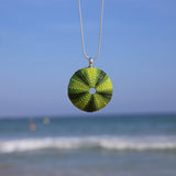 Long Green  sea urchin Pendant