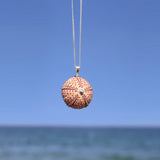 Medium Natural Pink Sea Urchin Pendant