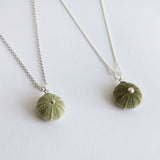 Small Natural Green Sea Urchin Pendant