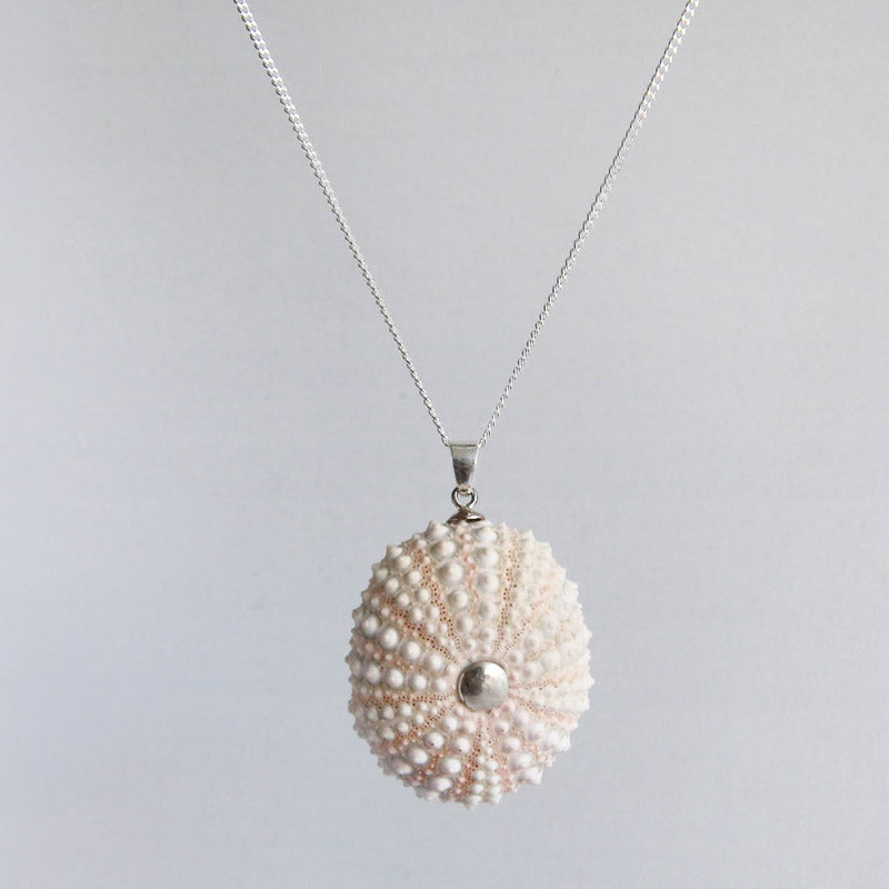 Medium Natural White Sea Urchin Pendant