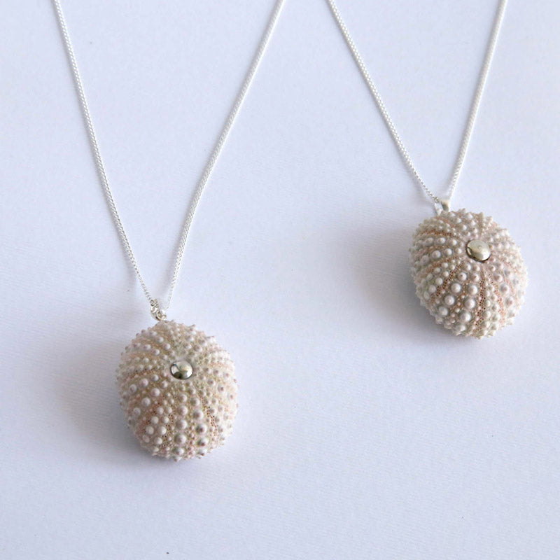 Medium Natural White Sea Urchin Pendant