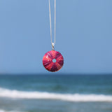 Medium Fuchsia Sea Urchin Pendant