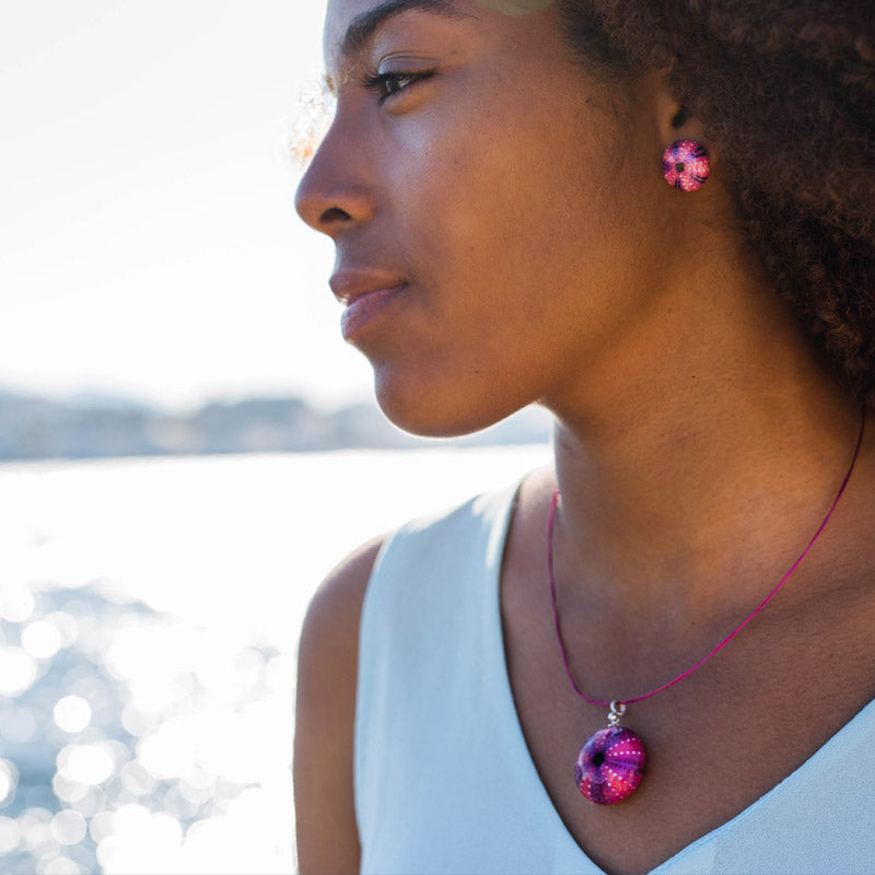 Colgante Erizo Fucsia Mediano