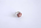 Natural Pink Sea Urchin Adjustable Ring