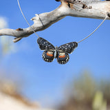 Chlosyne Janais butterfly choker with 4 wings