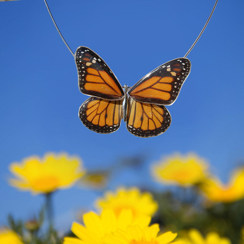 Gargantilla Mariposa Monarca entera 4 alas