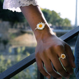 Silver daisy bracelet
