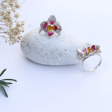 Adjustable Orchid Ring SILVER