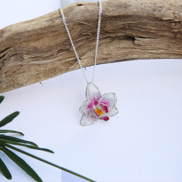 Orchid Pendant M SILVER