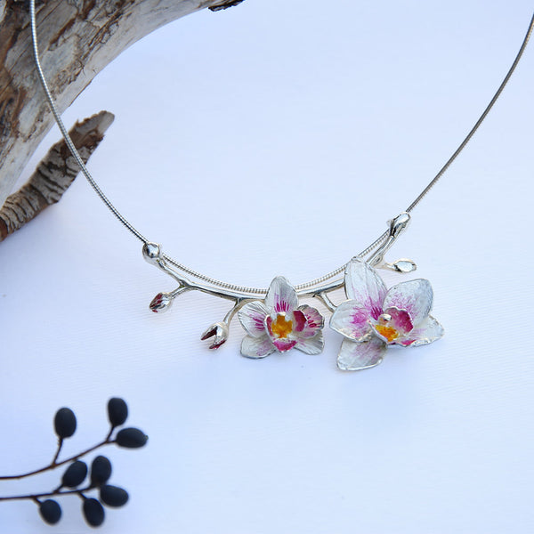 Orchid Choker L SILVER