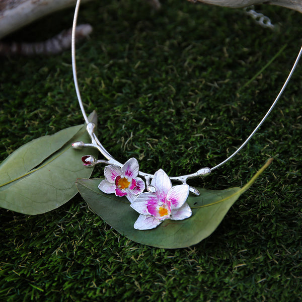 Orchid Choker L SILVER