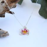 Silver Orchid Pendant S