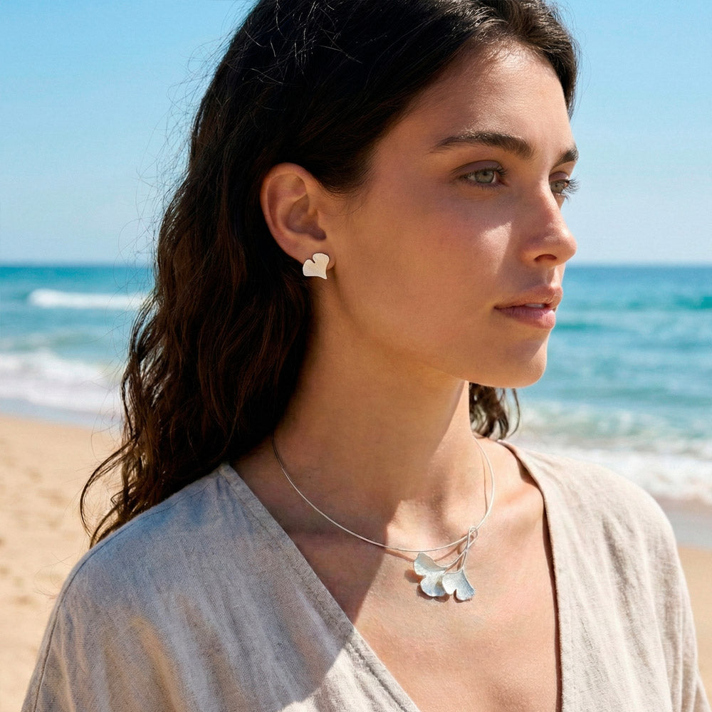 Gargantilla Ginkgo Biloba PLATA