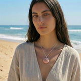 Colgante Erizo Rosa Natural Mediano