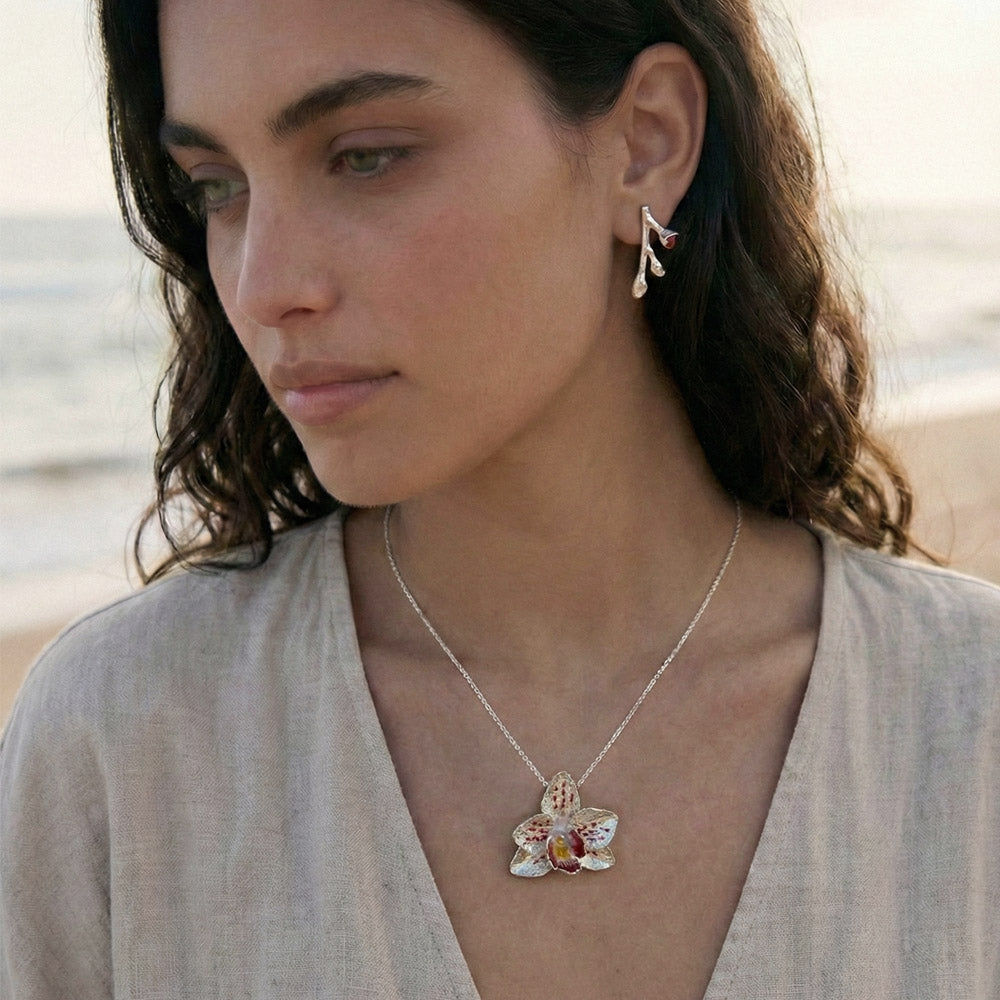Orchid Pendant M SILVER