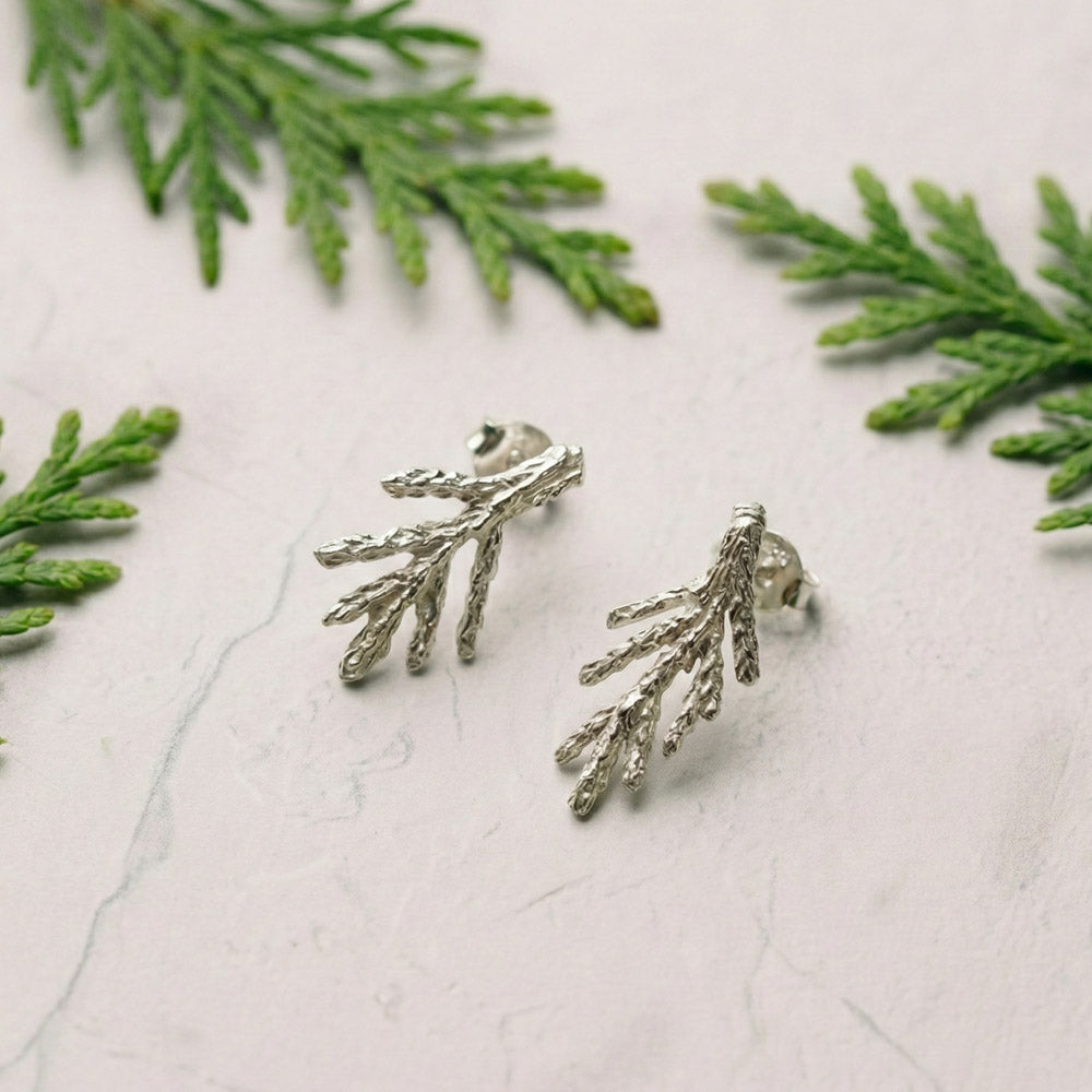 Cypress Stud Earrings SILVER