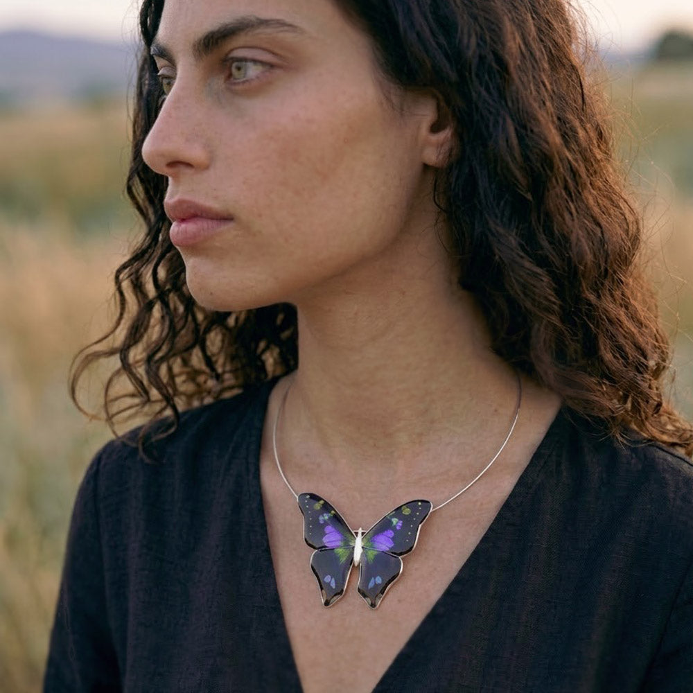 Gargantilla Mariposa Graphium Weiskei 4 alas