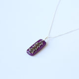 Purple Heather Pendant with silver chain