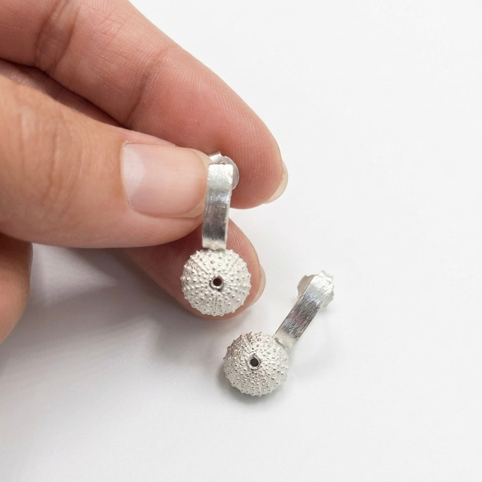 Pendientes colgar Erizo plata