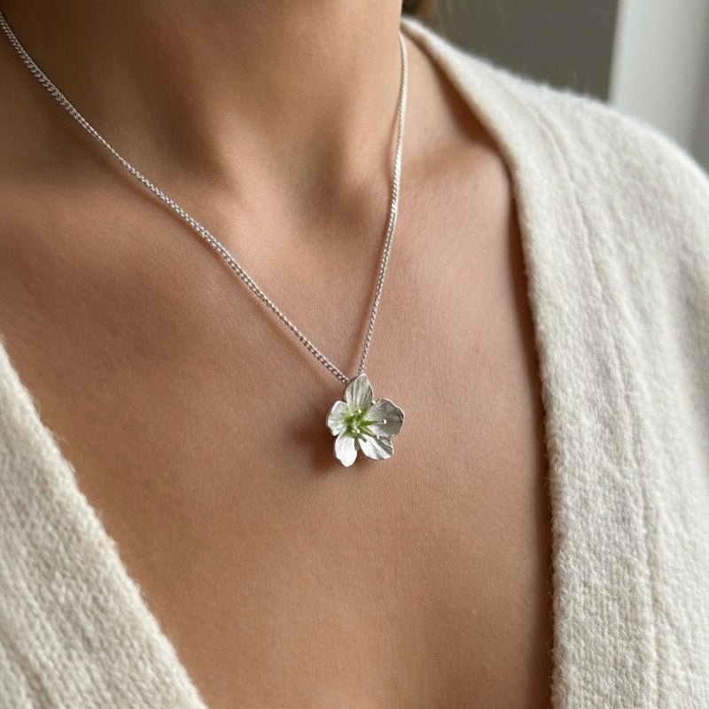 Colgante flor de cerezo S PLATA