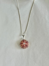 Colgante Erizo Rosa Natural Pequeño