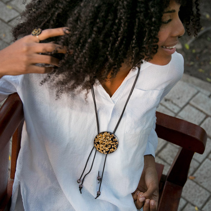 Colgante Chispas negro regulable