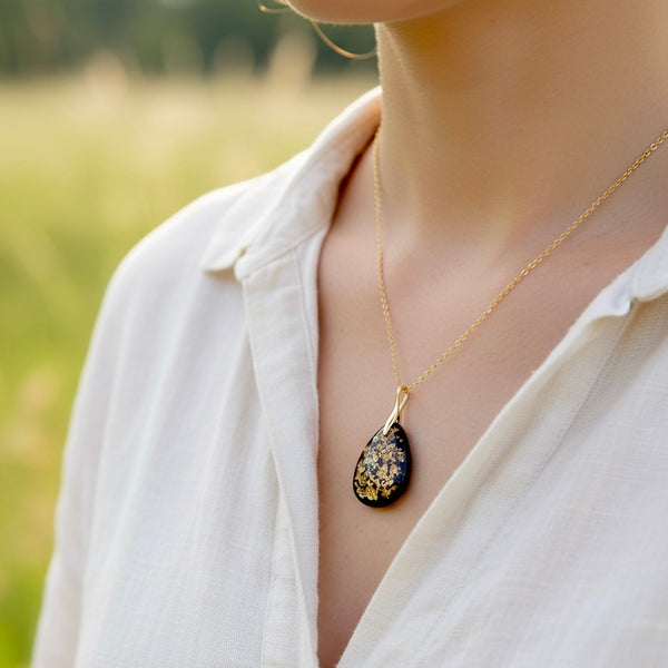 Colgante Chispas Negro Mini