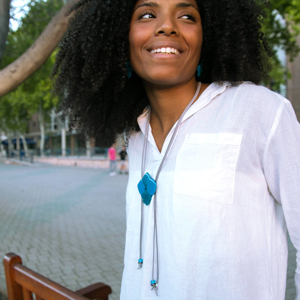 Adjustable Green Leaf Pendant