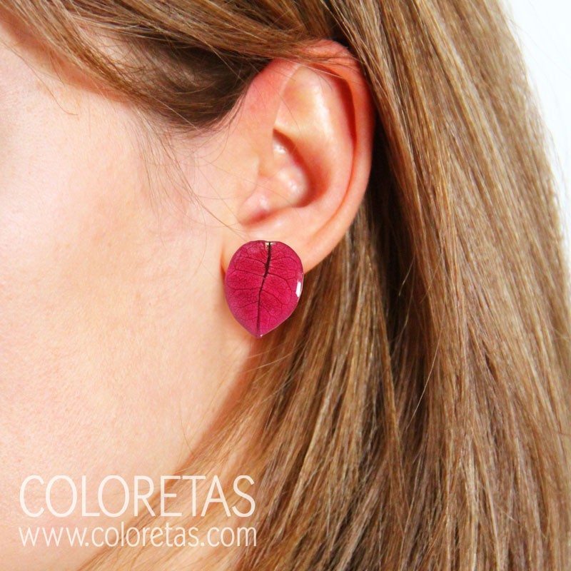 Pendientes Buganvillas de tuerca