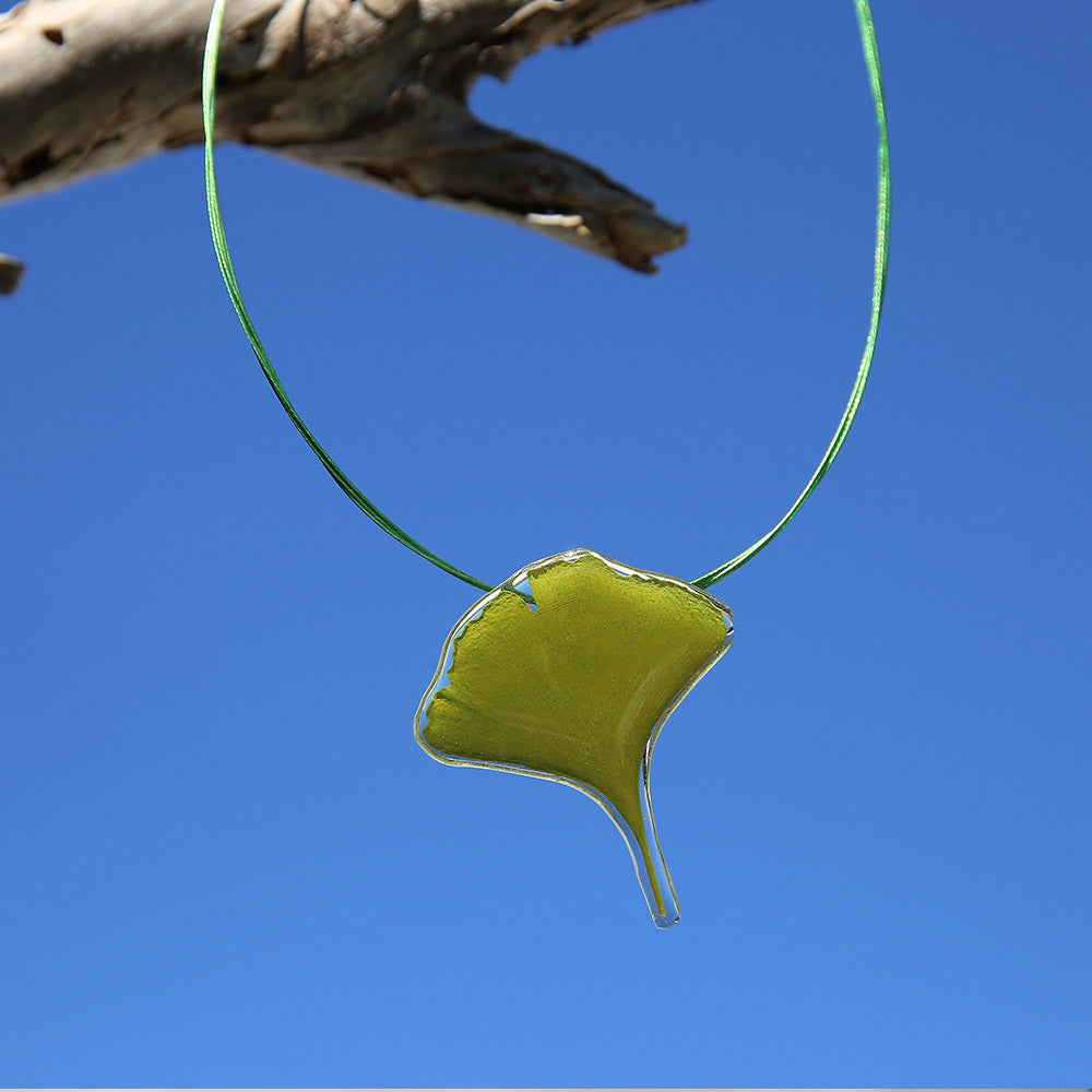 Colgante Ginkgo Verde