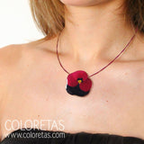 Red Pansy Pendant