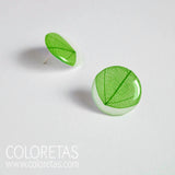 Green Leaf  earstuds