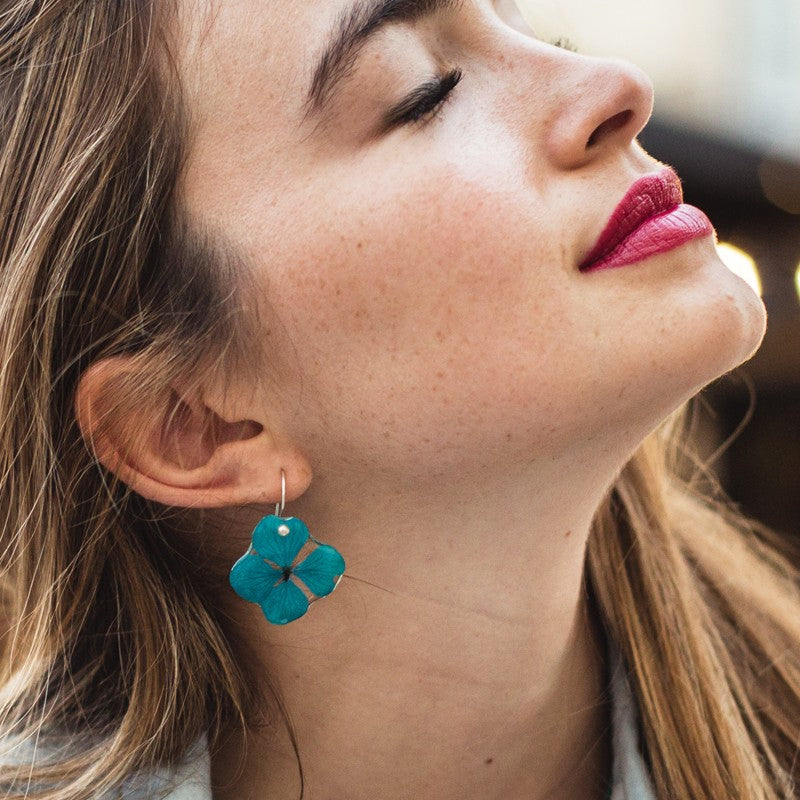 Pendientes Hortensias Gancho